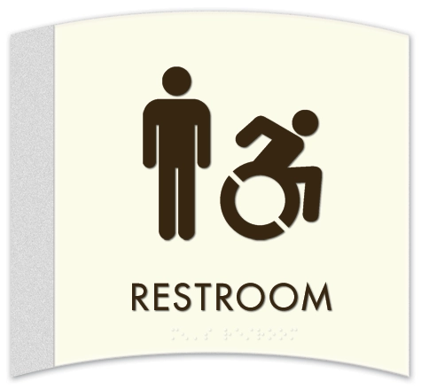 Restroom Sign w/Male & Dynamic ISA Symbols