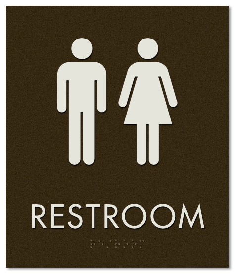 Restroom Sign w/Unisex Symbols - Exterior