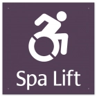 Spa Lift Sign with Dynamic ISA Symbol - Large