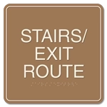 "Stairs/Exit Route" Egress Sign - CA Compliant