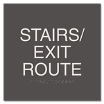 "Stairs/Exit Route" Egress Sign - CA Compliant