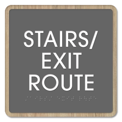 Stairs/Exit Route - Egress Sign - CA Compliant