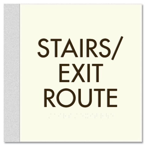 Stairs/Exit Route - Egress Sign - CA Compliant