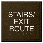 "Stairs/Exit Route" Egress Sign - CA Compliant