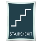 Stairs / Exit Sign w/Symbol