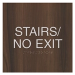 "Stairs/No Exit" Egress Sign - CA Compliant