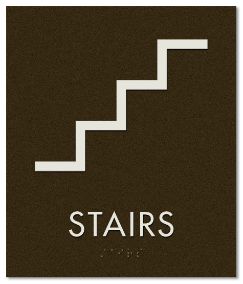 Stairs Sign w/Symbol