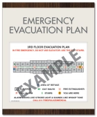 Standard Entrance Evacuation Plans - California Compliant