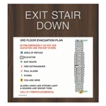 Standard Stairway Evacuation Plans - CA Compliant