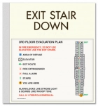 Standard Stairway Evacuation Plans - CA Compliant