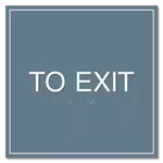 "To Exit" Egress Sign - CA Compliant