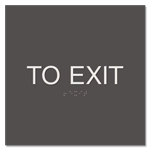 "To Exit" Egress Sign - CA Compliant
