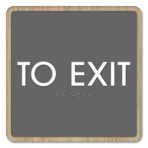 To Exit - Egress Sign - CA Compliant
