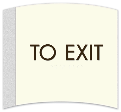 "To Exit" Egress Sign - CA Compliant