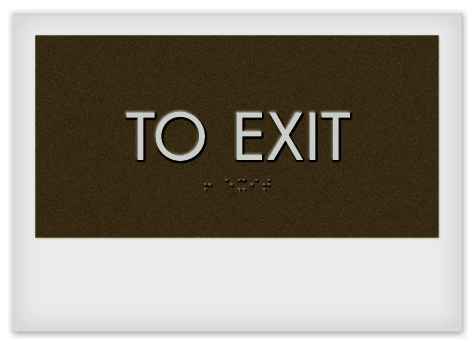 "To Exit" Egress Sign - CA Compliant