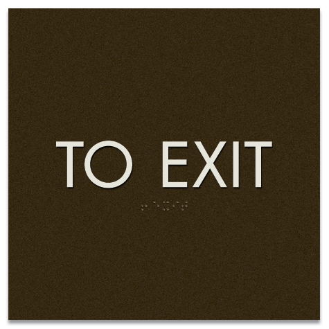 "To Exit" Egress Sign - CA Compliant - Exterior