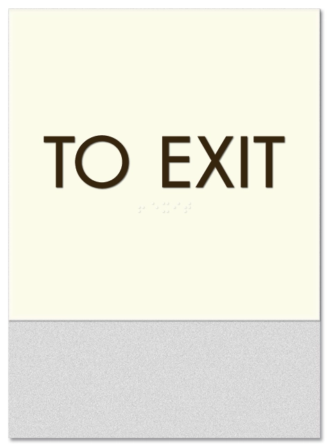 "To Exit" Egress Sign - CA Compliant