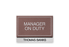 Manager On Duty Signs