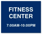 2-Line Common Room Sign w/Hours