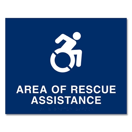 Area of Rescue Assistance Sign - NYC Compliant