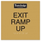 "Exit Ramp Up" Egress Sign - CA Compliant