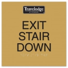 "Exit Stair Down" Egress Sign - CA Compliant