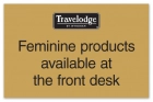 Feminine Products Sign