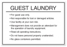 Guest Laundry Rules