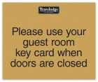 Guest Room Key CardInformational Sign