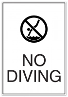 No Diving Sign