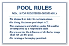 Pool Rules Sign