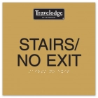 "Stairs/No Exit" Egress Sign - CA Compliant