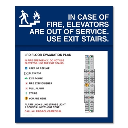 Standard Elevator Evacuation Plans - CA Compliant