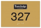 Travelodge by Wyndham Room Number Sign w/Logo