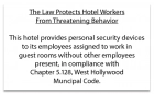 West Hollywood CA Housekeeper Protection Notice - Acrylic - 4 Pk