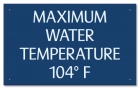 Arkansas Spa Water Temperature Sign