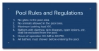 Baldwin County, Alabama Pool Rules Sign