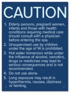 California Spa Rules Sign