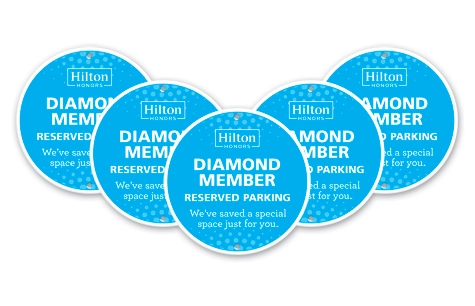 Diamond Member Reserved Parking Signs -Set of 5.