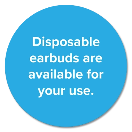 Disposable Earbuds Available... For Your Use (Set of 2)