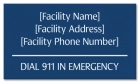 Emergency Dial 911 Pool Sign