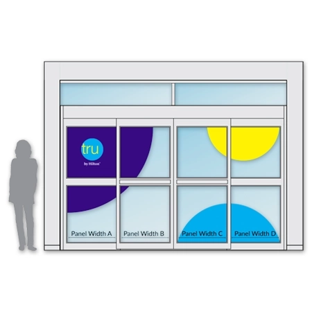 Entrance/Exit Door Vinyl Graphic Set