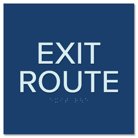 "Exit Route" Egress Sign - CA Compliant