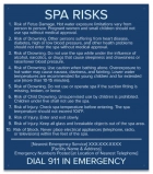 Georgia Spa Risks Sign