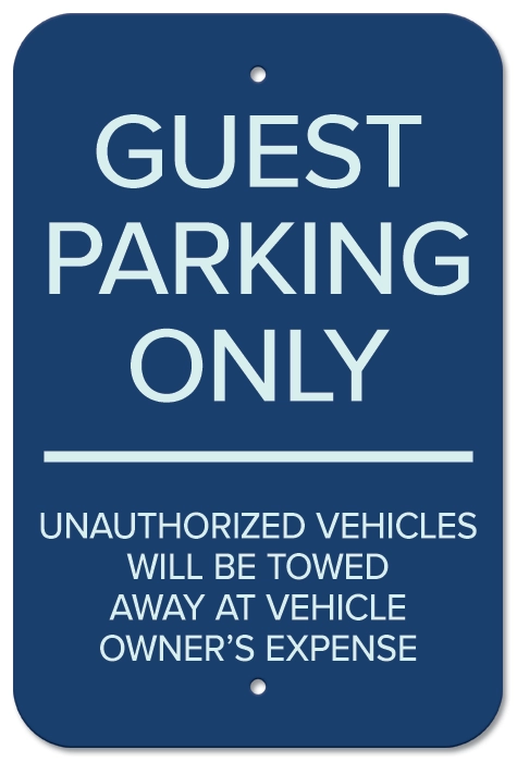 "Guest Parking Only" Sign