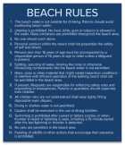 Illinois Beach Rules Sign