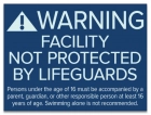 Illinois No Lifeguard Sign
