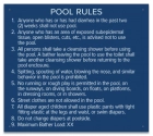 Indiana Pool Rules Sign