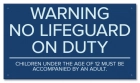 Iowa No Lifeguard On Duty Sign