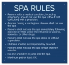 Iowa Spa Rules Sign